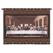 The Last Supper by Leonardo da Vinci | Woven Tapestry Wall Art Hanging | Religious Inspirational Jesus Last Supper | Cotton | Made in the USA | Size 34x26 Wall Tapestry