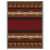 Pasqual - Southwest Native American Inspired Tribal Camp - Cotton Woven Blanket Throw - Made in the USA (72x54) Tapestry Throw