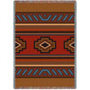 Chimayo - Southwest Native American Inspired Tribal Camp - Cotton Woven Blanket Throw - Made in the USA (72x54) Tapestry Throw