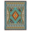 Painted Hills - Sky - Southwest Native American Inspired Tribal Camp - Cotton Woven Blanket Throw - Made in the USA (72x54) Tapestry Throw