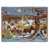 Small Town Christmas - Charles Wysocki - Cotton Woven Blanket Throw - Made in the USA (72x54) Tapestry Throw