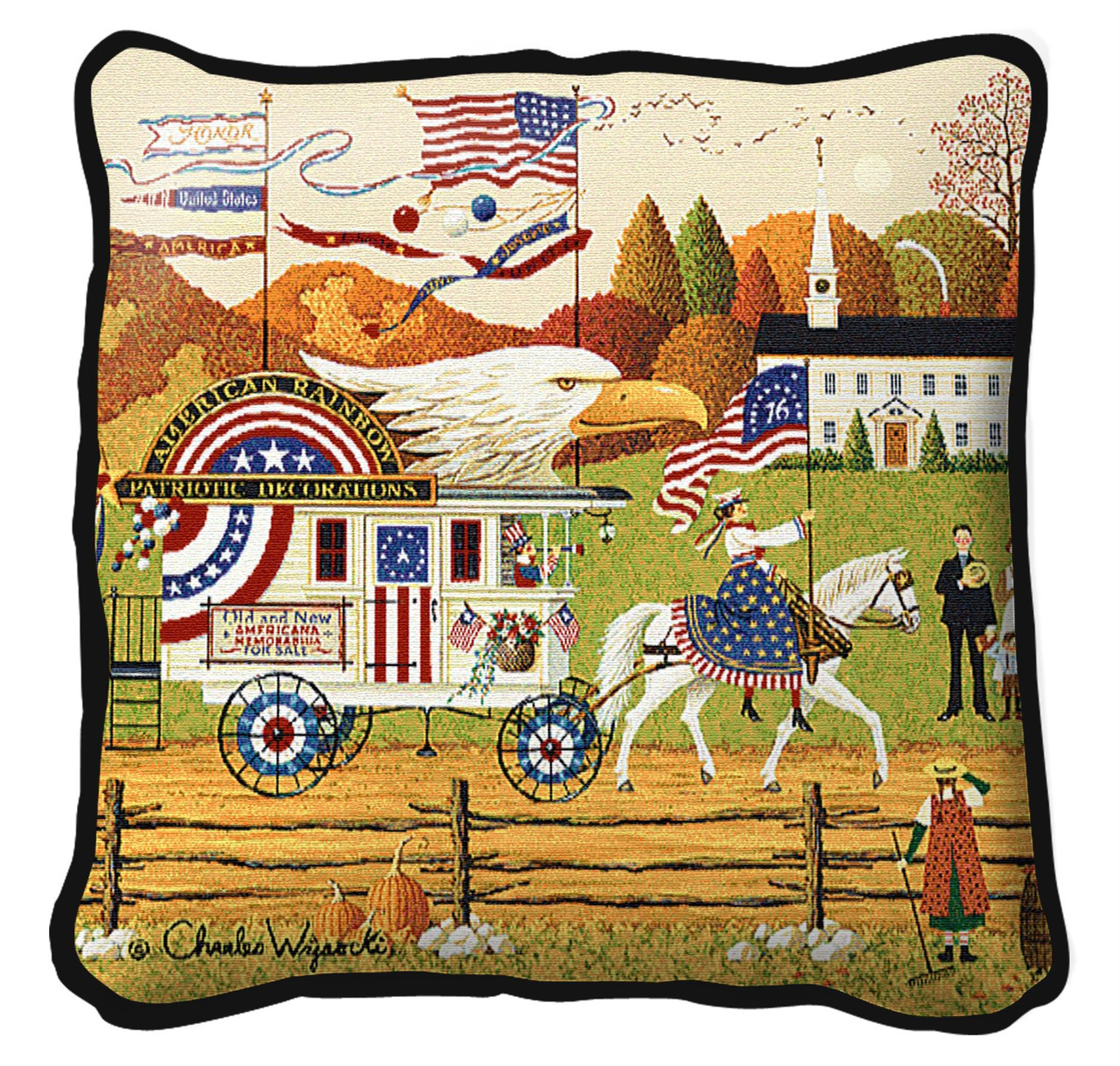 So Proudly We Hail Textured Hand Finished Elegant Woven Throw