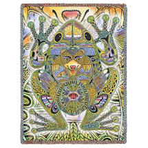 Frog - Animal Spirits Totem - Sue Coccia - Cotton Woven Blanket Throw - Made in the USA (72x54) Tapestry Throw