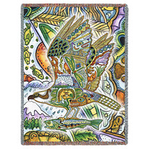 Osprey - Sea Hawk - Animal Spirits Totem - Sue Coccia - Cotton Woven Blanket Throw - Made in the USA (72x54) Tapestry Throw