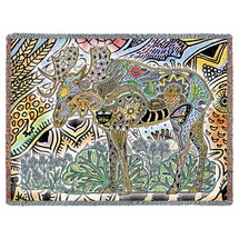 Moose - Animal Spirits Totem - Sue Coccia - Cotton Woven Blanket Throw - Made in the USA (72x54) Tapestry Throw