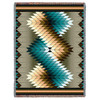 Whirlwind - Smoke - Southwest Native American Inspired Tribal Camp - Cotton Woven Blanket Throw - Made in the USA (72x54) Tapestry Throw