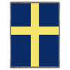 Sweden Flag - Cotton Woven Blanket Throw - Made in the USA (72x54) Tapestry Throw