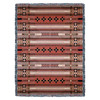 Antelope Ridge - Earth - Southwest Native American Inspired Tribal Camp - Cotton Woven Blanket Throw - Made in the USA (72x54) Tapestry Throw