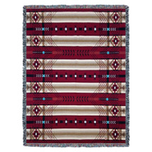 Antelope Ridge - Flag - Southwest Native American Inspired Tribal Camp - Cotton Woven Blanket Throw - Made in the USA (72x54) Tapestry Throw