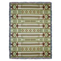 Antelope Ridge - Juniper - Southwest Native American Inspired Tribal Camp - Cotton Woven Blanket Throw - Made in the USA (72x54) Tapestry Throw