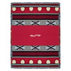 Concho Springs - Red - Southwest Native American Inspired Tribal Camp - Cotton Woven Blanket Throw - Made in the USA (72x54) Tapestry Throw