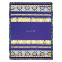 Concho Springs - Plum - Southwest Native American Inspired Tribal Camp - Cotton Woven Blanket Throw - Made in the USA (72x54) Tapestry Throw