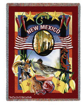 State of New Mexico - Dwight D Kirkland - Cotton Woven Blanket Throw - Made in the USA (72x54) Tapestry Throw
