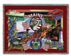 State of Maine - Dwight D Kirkland - Cotton Woven Blanket Throw - Made in the USA (72x54) Tapestry Throw