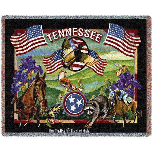 State of Tennessee Dwight D Kirkland Cotton Woven Blanket Throw