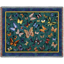Butterfly Dance - Helen Vladykina - Cotton Woven Blanket Throw - Made in the USA (72x54) Tapestry Throw
