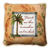 Friends In Sunshine Textured Hand Finished Elegant Woven Throw Pillow Cover 100% Cotton Made in the USA Size 17x17 Pillow