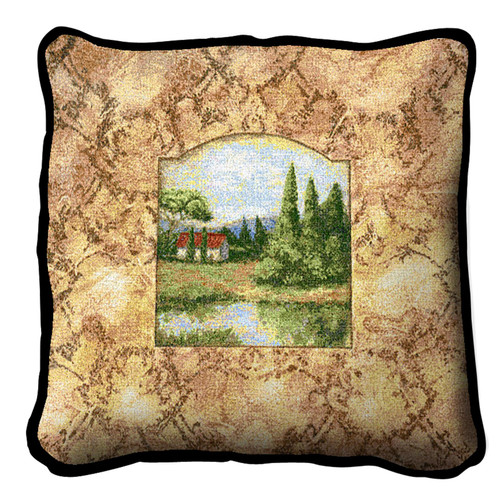 Casa Alto Textured Hand Finished Elegant Woven Throw Pillow Cover 100% Cotton Made in the USA Size 17x17 Pillow