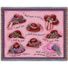 Red Hat Society - Cotton Woven Blanket Throw - Made in the USA (72x54) Tapestry Throw