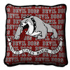 Devil Dog Textured Hand Finished Elegant Woven Throw Pillow Cover 100% Cotton Made in the USA Size 17x17 Pillow