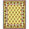 Apple Season - Cotton Woven Blanket Throw - Made in the USA (72x54) Tapestry Throw