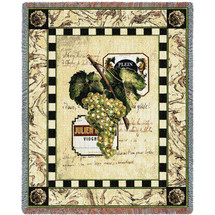 Grapes and Label I Blanket Tapestry Throw