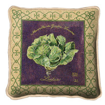 Cabbage Textured Hand Finished Elegant Woven Throw Pillow Cover 100% Cotton Made in the USA Size 17x17 Pillow