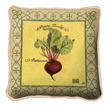 Beets Textured Hand Finished Elegant Woven Throw Pillow Cover 100% Cotton Made in the USA Size 17x17 Pillow