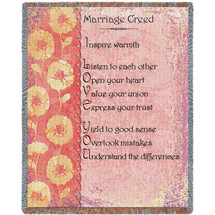 Marriage Creed - Cotton Woven Blanket Throw - Made in the USA (72x54) Tapestry Throw