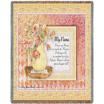 My Nana - Audrey Jean Roberts - Cotton Woven Blanket Throw - Made in the USA (72x54) Tapestry Throw