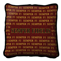 Pure Country Weavers - Semper Fi Textured Hand Finished Elegant Woven Throw Pillow Cover 100% Cotton Made in the USA Size 17x17 Pillow