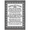Walking with Grandpa - Cotton Woven Blanket Throw - Made in the USA (70x50) Afghan