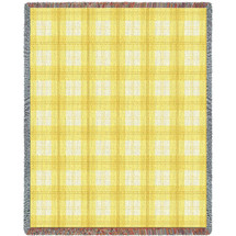 Lemon Plaid Blanket Tapestry Throw