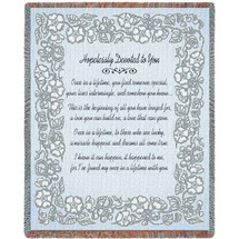 Hopelessly Devoted to You - Cotton Woven Blanket Throw - Made in the USA (72x54) Tapestry Throw
