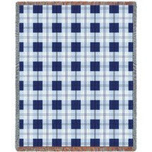 Blueberry Plaid Blanket Tapestry Throw