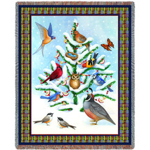 Bird Haven - Stephanie Stouffer - Cotton Woven Blanket Throw - Made in the USA (72x54) Tapestry Throw