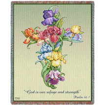 Iris Cross Blanket Tapestry Throw