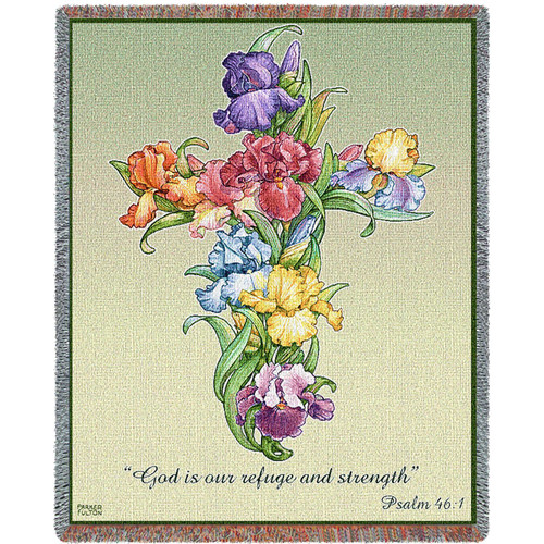 Iris Cross Blanket Tapestry Throw