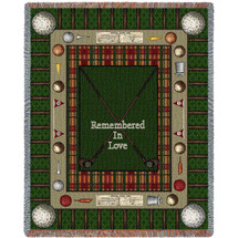 Memorial Golf - Remembered In Love - Sympathy - Cotton Woven Blanket Throw - Made in the USA (72x54) Tapestry Throw