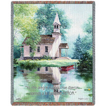 Lakeside Scripture Spanish Blanket Tapestry Throw
