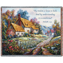 Clospie Village Garden Blanket Tapestry Throw