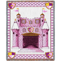 Castle Pink Small Blanket Tapestry Throw