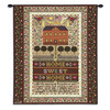 Home Sweet Home by Charles Wysocki | Woven Tapestry Wall Art Hanging | Lovely Brick House Stitched Design with Whimsical Text | Cotton | Made in the USA | Size 34x26 Wall Tapestry