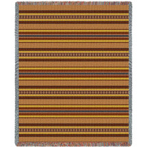 Saddleblanket - Clay -Southwest Native American Inspired Tribal Camp - Cotton Woven Blanket Throw - Made in the USA (72x54) Tapestry Throw