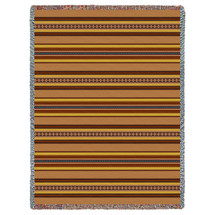 Saddleblanket - Sand - Southwest Native American Inspired Tribal Camp - Cotton Woven Blanket Throw - Made in the USA (72x54) Tapestry Throw