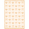 Heart and House - Natural Cotton Woven Blanket Throw - Made in the USA (70x50) Afghan