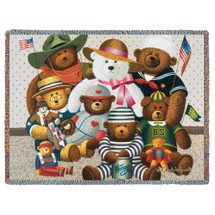 Gangs All Here - Charles Wysocki - Cotton Woven Blanket Throw - Made in the USA (72x54) Tapestry Throw