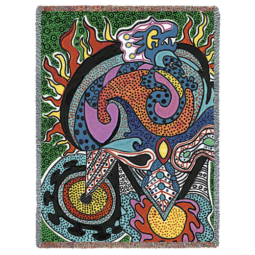 Brule - Helen Kiebzak - Cotton Woven Blanket Throw - Made in the USA (72x54) Tapestry Throw