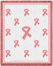 Pink Ribbon Blanket Afghan