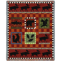 Adirondack Lodge - Walter Robertson - Cotton Woven Blanket Throw - Made in the USA (72x54) Tapestry Throw